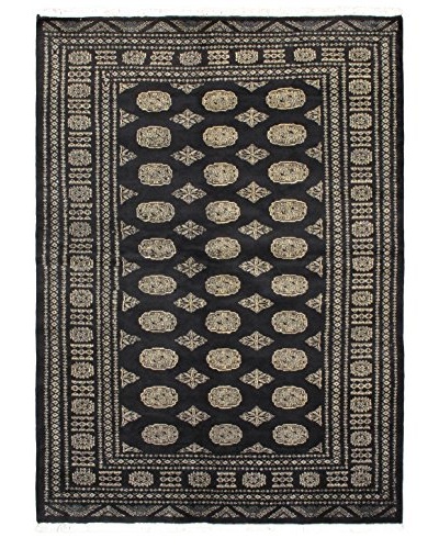 Oak Rugs Hand-Knotted Finest Peshawar Bokhara Wool Rug, Black, 5' 6 x 7' 8