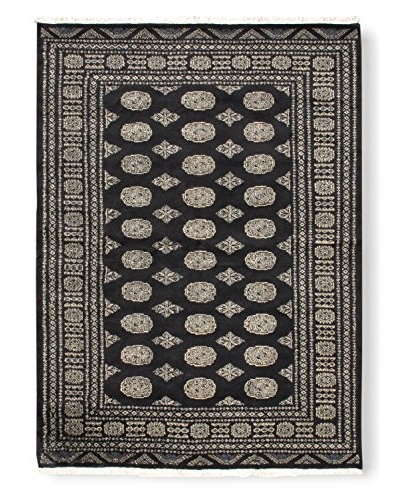 Oak Rugs Hand-Knotted Finest Peshawar Bokhara Wool Rug, Black, 5′ 7″ x 7′ 8″