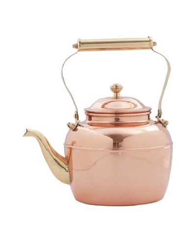 Old Dutch International 2.5-Qt. Solid Copper Tea Kettle with Brass Handle