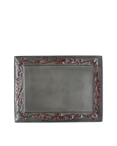 Old Dutch International Art Nouveau Rectangular Tray, Verdigris/Coppertone