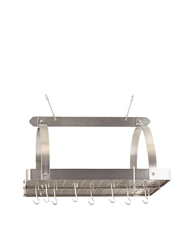 Old Dutch International 24-Hook Satin Nickel Pot Rack with Grid