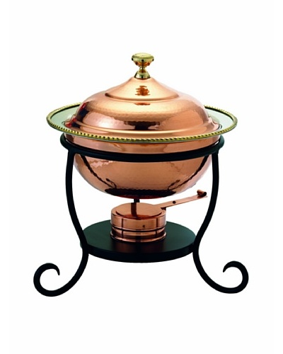 Old Dutch International 3-Qt. Round Copper Chafing Dish