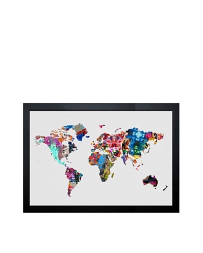 Oliver Gal Mapamundi Framed Giclée Print