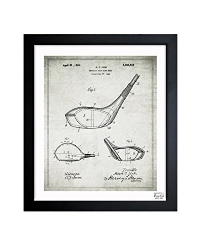 Oliver Gal Metallic Golf Club Head 1926 Framed Art