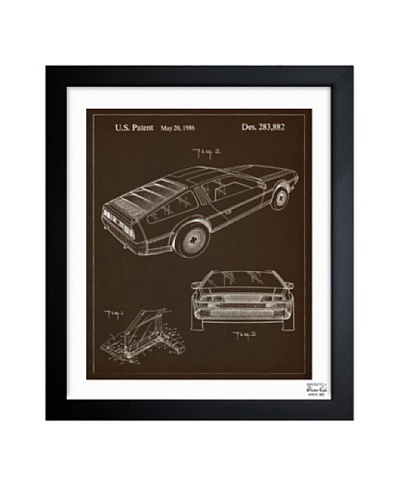 Oliver Gal “Delorean 1986” Framed Print