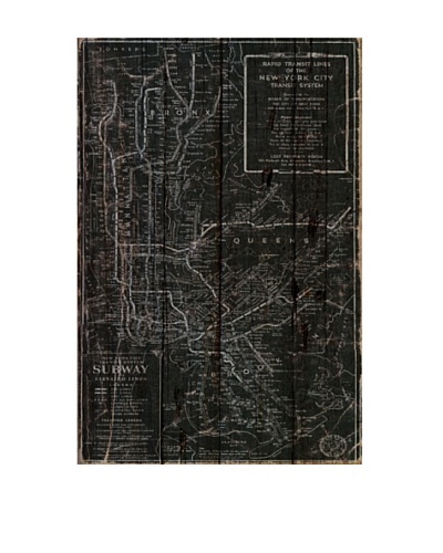 Oliver Gal ‘NYC Subway 1958’ American Reclaimed Wood Wall Art