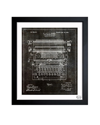 Oliver Gal ‘Type Writing Machine 1899’ Framed Print