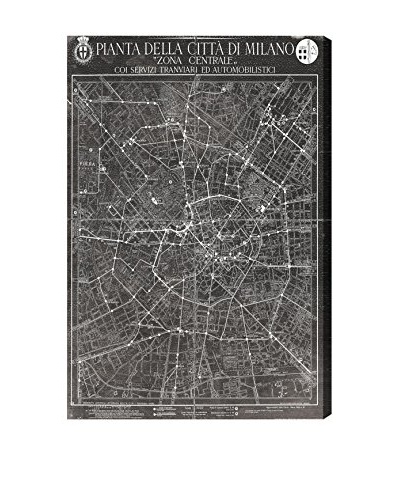 Oliver Gal Mappa Della Citta Di Milano Canvas Art