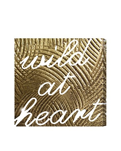 Oliver Gal Wild Gold Heart Canvas Art