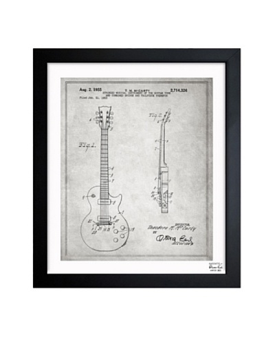Oliver Gal Grey Gibson Les Paul Guitar, 1955 Framed Giclée