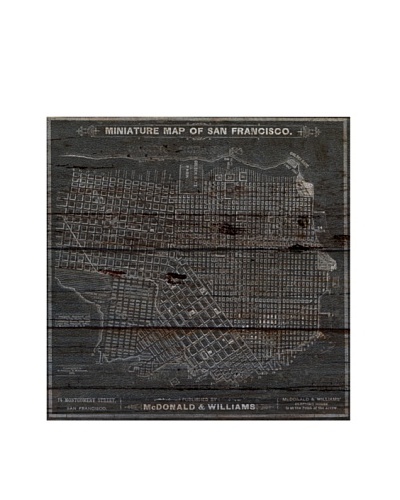 Oliver Gal ‘San Francisco Map 1879’ American Reclaimed Wood Wall Art