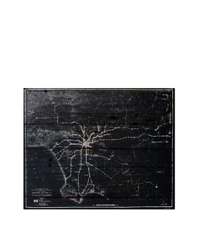 Oliver Gal ‘LA Rapid Transit Map 1925’ American Reclaimed Wood Wall Art