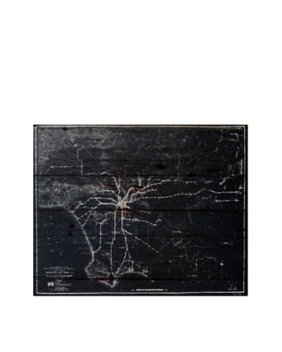 Oliver Gal 'LA Rapid Transit Map 1925' American Reclaimed Wood Wall Art