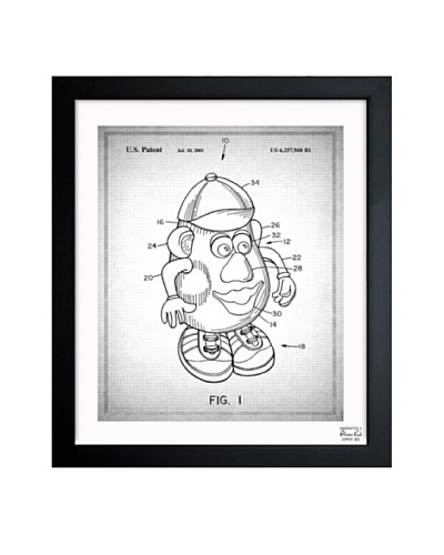 Oliver Gal 'Mr. Potato 1980 Gray' Framed Print