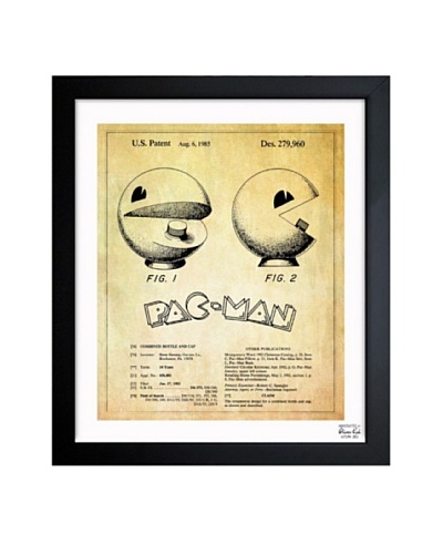 Oliver Gal 'Game Shaped Bottle 1985' Framed Print