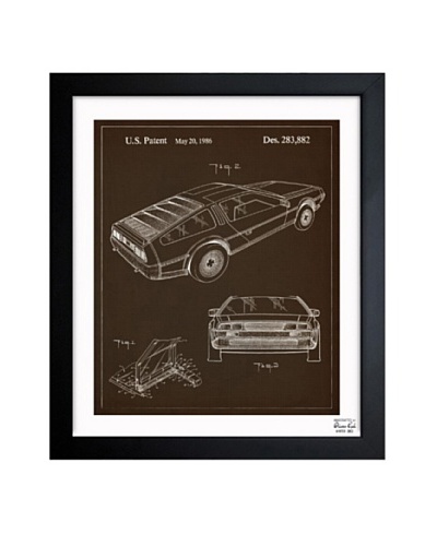 Oliver Gal 'Delorean 1986' Framed Print