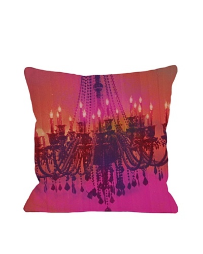 Oliver Gal by One Bella Casa Light Me Up Square Pillow, Pink Multi