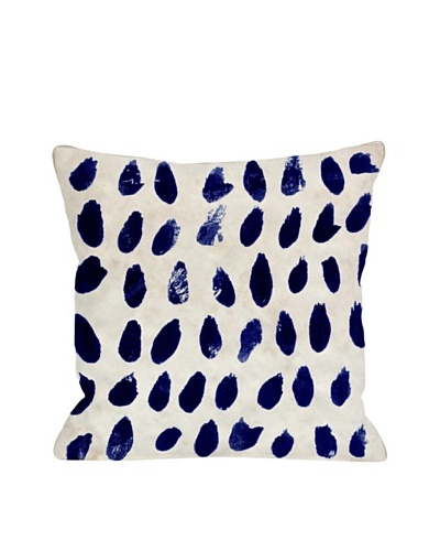 Oliver Gal by One Bella Casa Marismas Blue Pillow, Ivory/Blue