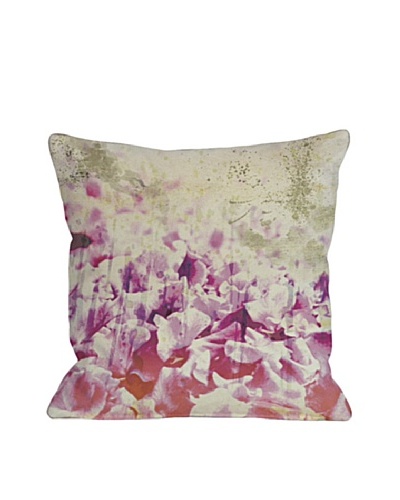 Oliver Gal by One Bella Casa Gold Spring Square Pillow, Pink Multi