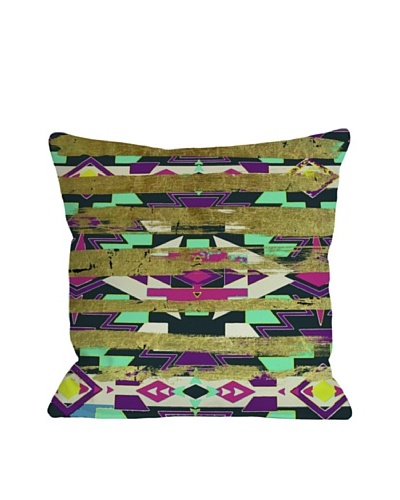 Oliver Gal by One Bella Casa Navajo Neon Square Pillow, Neon Multi