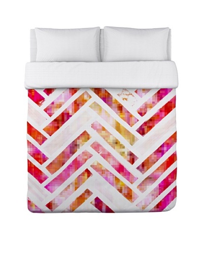 Oliver Gal by One Bella Casa Sugar Flake Herringbone Duvet Cover