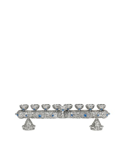 Olivia Riegel Menorah with Hand-Set Sapphire Swarovski Crystals