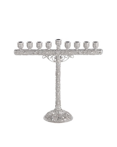 Olivia Riegel Chantilly Menorah with Hand-Set Clear Swarovski Crystals