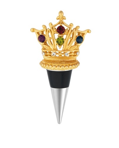 Olivia Riegel Swarovski Encrusted Gold Crown Bottle Stopper