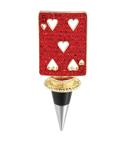 Olivia Riegel Swarovski Encrusted Red Hearts Bottle Stopper