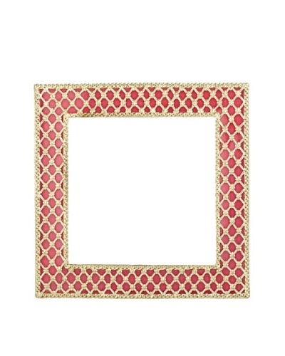 Olivia Riegel Susie 5 x 5 Pewter Lattice Frame, Pink