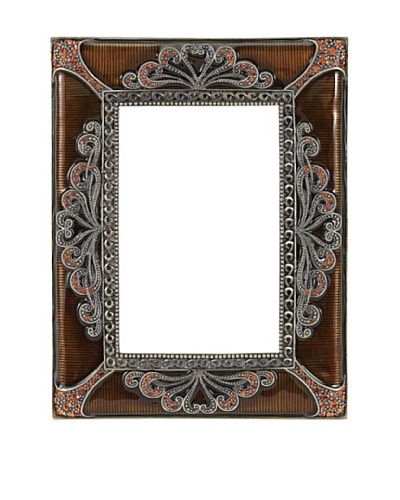 Olivia Riegel Swarovski Encrusted 3.5 x 5 Enamel Frame, Topaz