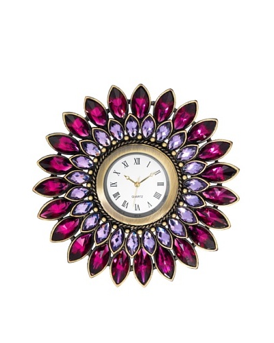 Olivia Riegel Pewter Amethyst Dahlia Desk Clock