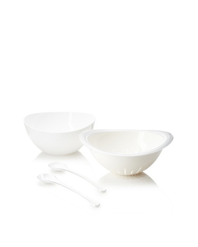 Omada Nesting Salad Serving Set with Colander [White]