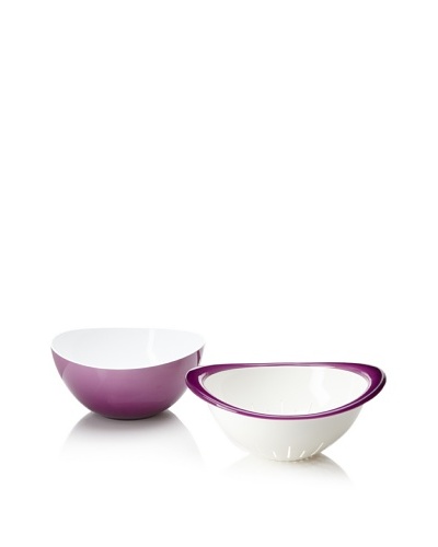 Omada Trendy Bowl and Colander Set [Prune]