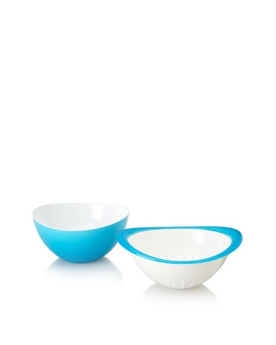 Omada Trendy Bowl and Colander Set [Turquoise]