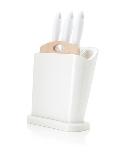 Omada 7-Piece Trendy Knife Block Set [White]