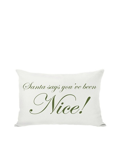 One Bella Casa Santa Says Naughty or Nice Reversible Pillow