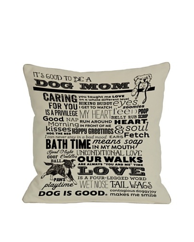 One Bella Casa Dog Mom Pillow, Oatmeal