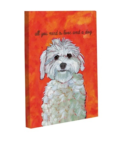 One Bella Casa “Love & A Dog” Giclée Canvas Wall Décor