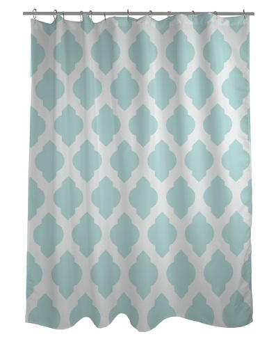 One Bella Casa All Over Moroccan Shower Curtain, Fair Aqua