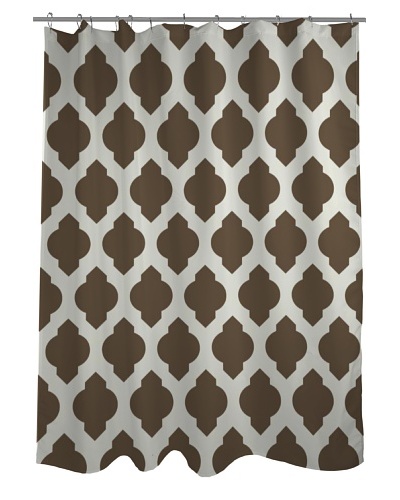 One Bella Casa All Over Moroccan Shower Curtain, Coffee