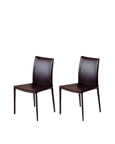 Onyx Set of 2 Lima Chairs, Brown