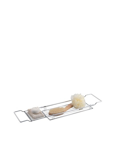 Organize It All Expandable Bathtub Caddy, Chrome