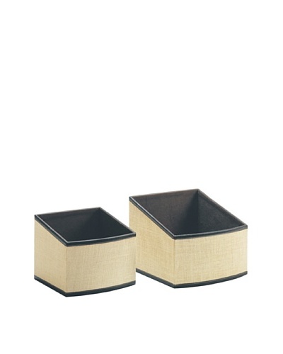 Organize It All Set of 2 Jute Slant Baskets