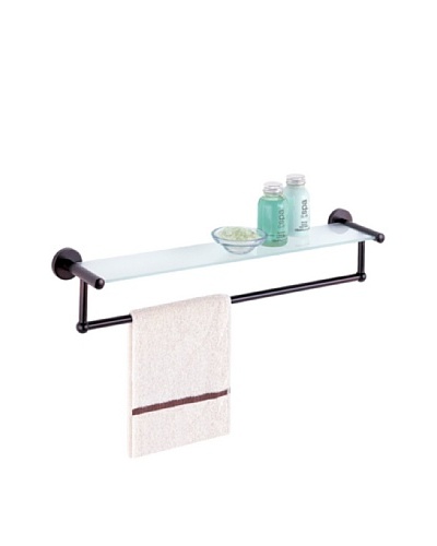 Organize It All Glass Shelf with Towel Bar, Oil Rubbed Bronze