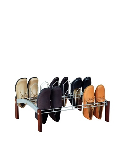 Organize It All 9-Pair Shoe Rack