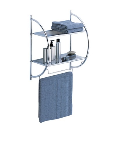 Organize It All 2-Tier Shelf with Towel Bars