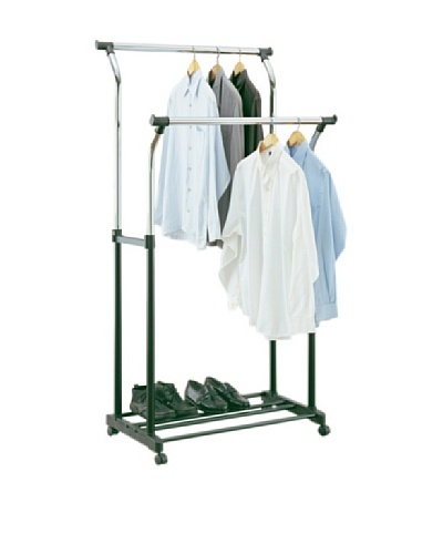 Organize It All Double Adjustable Garment Rack