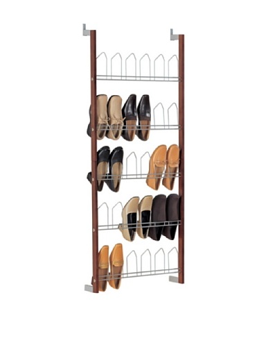 Organize It All 15 Pair Overdoor Shoe Rack