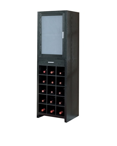 Organize It All 15-Section Wine Cabinet, Black